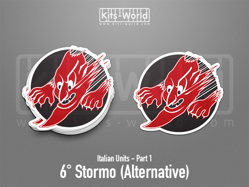 Kitsworld SAV Sticker - Italian Units - 6° Stormo (Alternative 1) W:100mm x H:89mm 